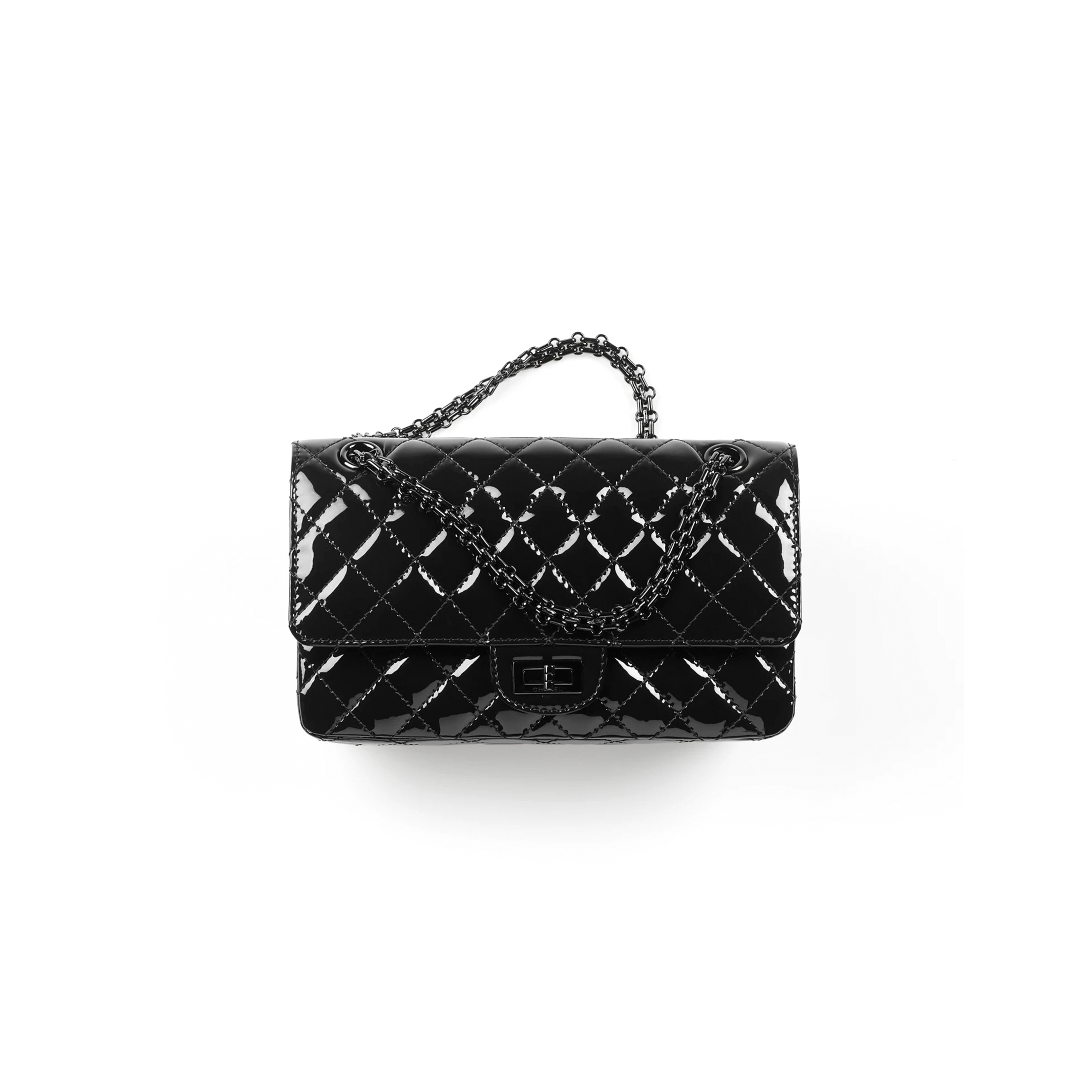 CHANEL 2.55 HANDBAG PATENT CALFSKIN A37586 (24*16*7.5cm)